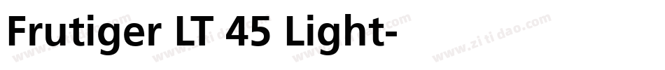 Frutiger LT 45 Light字体转换